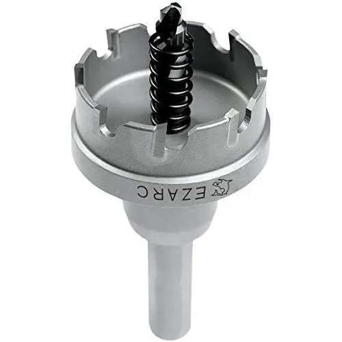 EZARC Carbide Hole Saw Heavy Duty for Stainless Steel Sheet Metal,1-3/4 Inch 44mm