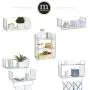 mDesign Tall Metal Wire Farmhouse Wall Decor Storage Organizer Shelf with 3 Levels for Bathroom, Entryway, Hallway, Mudroom, Bedroom, Laundry Room - Wall Mount - Chrome