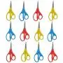 Westcott 5'' Kids Pointed Scissors, 12-Pack, Red, Blue, Yellow