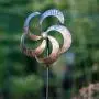 SteadyDoggie Wind Spinner Iris 61in Single Blade Easy Spinning Kinetic Wind Spinner for Outside – Vertical Metal Sculpture Stake Construction for Outdoor Yard Lawn & Garden
