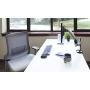 Ergotech Single Freedom Arm, Includes Single Aluminum Articulating Arm, 8.4-17.8 lbs. Weight Capacity, Suitable for Monitors up to 27 inches, VESA Compatible 75×75, 100×100, Metal Gray (FDM-PC-G01)