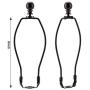 Canomo 2 Set 8 Inch Lamp Harp Holder with Light Base and Ball Lamp Finial for Table and Floor Lamps (Bronze)