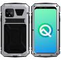 Simicoo Googel Pixel 4 XL Aluminum Alloy Metal Bumper Silicone Case Hybrid Military Shockproof Heavy Duty Armor Defender Tough Built-in Gorilla Glass Cover for Googel Pixel 4 XL (Sliver, Pixel 4XL)