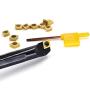 OSCARBIDE 5/8 x 8Indexable Boring Bar Right-Hand Sclcr Boring Bar with 10 Pieces Carbide Insert CCMT09T304(CCMT32.5)