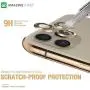 AMAZINGthing [3 Pieces] Camera Lens Protector Compatible with iPhone 11 Pro/Pro Max, Tempered Glass with Metal Aluminum Alloy, Anti Scratch 9H Hardness HD Clear Lens Protector, Gold