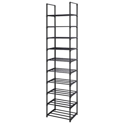OYREL Shoe Rack, Sturdy Metal Shoe Rack Organizer,Narrow Shoe Rack,Shoe Racks for Closets,Shoes Rack,Shoe Stand,Shoe Shelf (10 Tier)