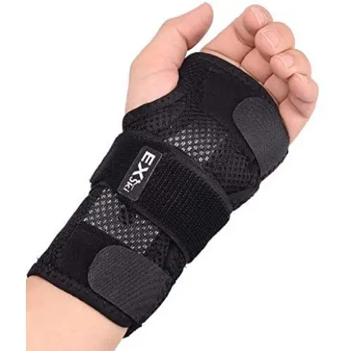 EXski Wrist Brace for Carpal Tunnel, Night Sleep Wrist Support Brace with Removable Metal Splints Left Hand Large EXski Wrist Brace for Carpal Tunnel, Night Sleep Wrist Support Brace with Removable Metal Splints Left Hand Large