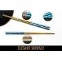 Metal Chopsticks Titanium Plated Stainless Steel Chopsticks Reusable Dishwasher safe Japanese Korean Chopstick lightweight Laser Engraved Anti-slip Chop sticks for Eating 2 Pairs Gift Set Blue Gold