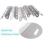 BBQration 5-Pack 17 5/16'' x 5 11/16'' Stainless Steel Heat Plate Replacement Grill Parts for Charmglow 720-0234, 720-0289, Kirkland 720-0025, Nexgrill 720-0234, 720-0289 and More