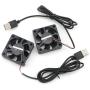 2PCS Heatsink 5015 Cooling Fan 3 Lines DC 5V 5CM Case Fan for CPU TV Box Router