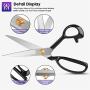Sewing Scissors, Fabric Scissors, iBayam Professional 9'' All Purpose Heavy Duty Ultra Sharp Scissors Tailor Dressmaker Craft Paper Shears Office Scissors, Silky Smooth Cutting, Right-Handed