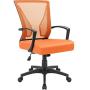 Furmax Office Chair Mid Back Swivel Lumbar Support Desk Chair, Computer Ergonomic Mesh Chair with Armrest (Orange)