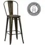 DHP Luxor 30'' Metal Wood Seat, Antique Bronze, Set of 2 Bar Stool DHP Luxor 30'' Metal Wood Seat, Antique Bronze, Set of 2 Bar Stool