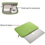MOSISO Laptop Sleeve Only Compatible with MacBook 12 inch A1534 with Retina Display 2017/2016/2015 Release, Water Repellent Neoprene Bag with Small Case, Greenery