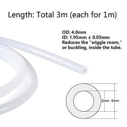 Aokin 3 Pcs Bowden PTFE Tubing (1m/Pcs) for 1.75mm Filament with 4 Pcs PC4-M6 Fittings and 4 Pcs PC4-M10 Pneumatic Fittings for Creality Ender 3/3 Pro/5/CR-10/10S 3D Printer, etc.