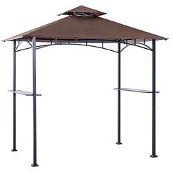 ABCCANOPY Grill Shelter Replacement Canopy Roof ONLY FIT for Gazebo Model L-GZ238PST-11 (Brown)