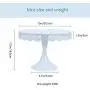 SOPRETY Metal White Cake Stand 10in , Dessert Display Stands Cupcake Holder, Decor for Wedding, Birthday, Party, Round