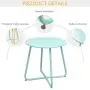 Grand patio Round Metal Side/End Table, Steel Patio Coffee Table for Bistro, Porch, Weather Resistant Outside Table Small (Mint Green) Grand patio Round Metal Side/End Table, Steel Patio Coffee Table for Bistro, Porch, Weather Resistant Outside Table Small (Mint Green)