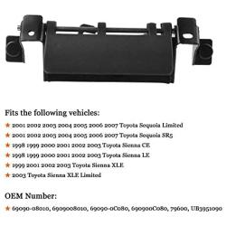 Rear Hatch Latch Door Handle Tailgate Liftgate Handle Replacement for 2001-2007 Toyota Sequoia & 1998-2003 Toyota Sienna, Replace# 69090-08010 69090-0C080