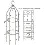 Garden Arch Tredllis for Climbing Plants Rose Thicken Metal Wedding Arches Arbor Ceremony Party Outdoor Floral Decor Bronze