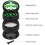 Quality Aluminium Herb Grinder By Fengli, 2.5’’ Large 4-part Spice Herb Grinder with Pollen Screen,Green