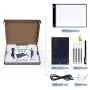 A4 LED Light Box,Trace Light Pad Drawing Adjustable Brightness Tracer, USB Power Ultra-Thin Portable Light Pad,Suitable for DIY 5D Diamond Drawing Sketch Pad, with LCD Drawing Board