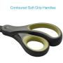 LIVINGO 2 Pack 8'' Titanium Non-Stick Scissors, Professional Stainless Steel Comfort Soft Grip, All-Purpose, Straight Office Craft Scissors for DIY(Green/Yellow)