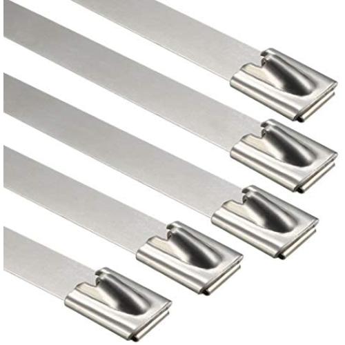 uxcell 20 Inches Stainless Steel Cable Zips Ties Multi-Purpose Metal Exhaust Wrap 30pcs