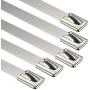 uxcell 20 Inches Stainless Steel Cable Zips Ties Multi-Purpose Metal Exhaust Wrap 30pcs