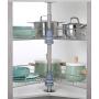 DOWELL 28'' Kidney Chrome 2-Shelf Lazy Susans Kitchen Base Cabinet Corner Organizer