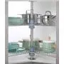 DOWELL 28'' Kidney Chrome 2-Shelf Lazy Susans Kitchen Base Cabinet Corner Organizer DOWELL 28'' Kidney Chrome 2-Shelf Lazy Susans Kitchen Base Cabinet Corner Organizer