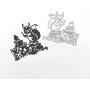 Metal Crazy Turkey Forest Animals Cutting Dies,Magic Squirrels On Books Die Cuts Embossing Stencils Template Mould for Card Scrapbooking and DIY Craft Album Paper Card Decor