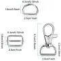 Hysagtek 60 Pcs Metal Keychain Bulk - Swivel Snap Hooks, D Ring and Slide Buckle Triglide for Handbag Purse HardwareFasteners, Strap, Backpack DIY Craft Accessories, 1 Inch, Silver Hysagtek 60 Pcs Metal Keychain Bulk - Swivel Snap Hooks, D Ring and Slide Buckle Triglide for Handbag Purse HardwareFasteners, Strap, Backpack DIY Craft Accessories, 1 Inch, Silver