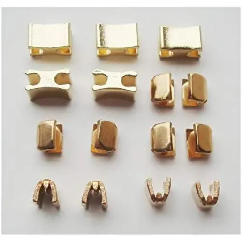# 10 Solid Brass Golden Zipper Top Stop and Bottom Stop,Zipper Repair Kit,Zipper Slider Retainer (#10)