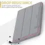 SEYMAC stock Case for Galaxy Tab A 10.1 , 3-Layer Lightweight Shock-Proof Cover with [Screen Protector] Stand [Clear Back] for Samsung Galaxy Tab A 10.1 SM-T510/T515/T517 (Gray/Rose)