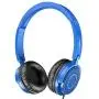 Kids Headphones with Microphone, Vogek Portable Foldable Headsets with Safe Volume Limited 94dB, Online Schooling Boys Headphones with Adjustable Headband for Home School Travel, Blue