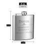 Top Shelf Flasks Personalized Custom Engraved 6oz Stainless Steel Flasks for Weddings, True Metal Etching Lasts a Lifetime, 6PK