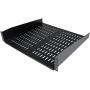 StarTech.com 2U Server Rack Shelf - Universal Vented Cantilever Tray for 19'' Network Equipment Rack & Cabinet - Heavy Duty Steel - 50lb - 16'' Deep (CABSHELFV) Black