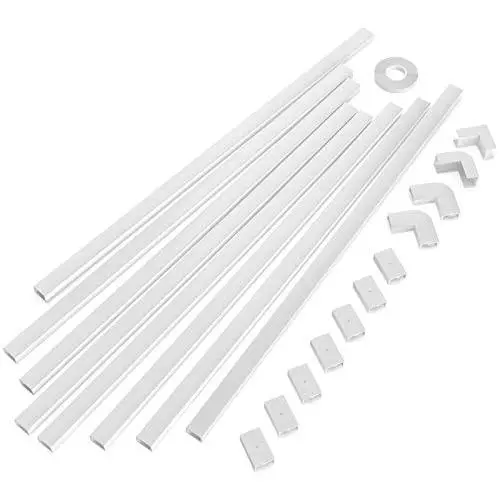 One-Cord Channel Cable Concealer - CMC-03 Cord Cover Wall Cable Management System - 125'' Cable Hider Raceway Kit for a Power Cord, Ethernet Cable, Speaker Wire - 8X L15.7in, W0.59in H0.4in, White One-Cord Channel Cable Concealer - CMC-03 Cord Cover Wall Cable Management System - 125'' Cable Hider Raceway Kit for a Power Cord, Ethernet Cable, Speaker Wire - 8X L15.7in, W0.59in H0.4in, White