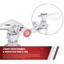 Kitchen Sink Faucet Wall Mount - DuraSteel 8'' Center Commercial Kitchen Sink Faucet with 8'' Swivel Spout - Dual Lever Handles - Brass Constructed & Chrome Polished