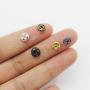 RUIYELE 120Pcs 5mm Mixed Color Mini Round Button Buckle Metal Snap Buttons Clip Press Stud Fasteners Press Button Craft Sewing Parts for DIY Doll Toy Clothes Sewing Accessories(6colors)