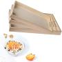 Hammont Wooden Nested Serving Trays - Five Piece Set of Rectangular Shape Wood Trays for Crafts with Cut Out Handles | Kitchen Nesting Trays for Serving Pastries, Snacks, Mini Bars, Chocolate