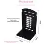 MerryNine Bookends Pair Nonskid Heavy Metal Durable Sturdy Strong Books Organizer Telephone Booth Bookshelf Decor Decorative Bedroom Library Office School Supplies Stationery Gift (Black_1 Pair)