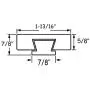 Btibpse Wooden Drawer Slides 17-3/4 Inches Classic Wood Center Guide Track with Slide Glides 45cm (1 pcs)