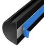 D-Line TV Cable Raceway On-Wall Cord Cover Black | 39 Inch Large Channel to Hide and Conceal Cords, Cables, or Wires | Cable Management | 2” (W) x 1” (H)