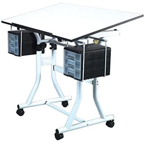 Martin Universal Design Creation Station Deluxe Hobby White Table, 40'' W x 23.5'' D Top, 1 Each , Martin Universal Design Creation Station Deluxe Hobby White Table, 40'' W x 23.5'' D Top, 1 Each ,