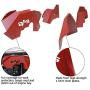 KML JK Front and Rear Inner Fender Kit 6PCS Sheet Metal Red with Logo Cut for 07-18 Wrangler JK