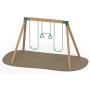 Safe Kidz Deluxe Wooden Swing Set Brackets :: Set of 2 Steel Swing Braces, Set of 4 Playset Hangers, Drill Bit & All of The Hardware & Instructions for Easy Installations