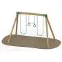 Safe Kidz Deluxe Wooden Swing Set Brackets :: Set of 2 Steel Swing Braces, Set of 4 Playset Hangers, Drill Bit & All of The Hardware & Instructions for Easy Installations
