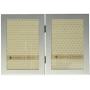 Lawrence Frames Brushed Silver 4 by 6 Hinged Double Metal Picture Frame